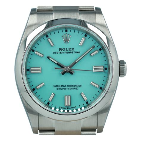 oyster perpetual tiffany turquoise dial 36mm rolex 126000-0006|Rolex Oyster Perpetual watch.